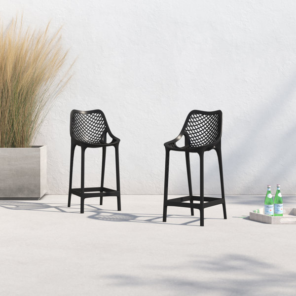 Farrah 25.6" Patio Bar Stool & Reviews AllModern